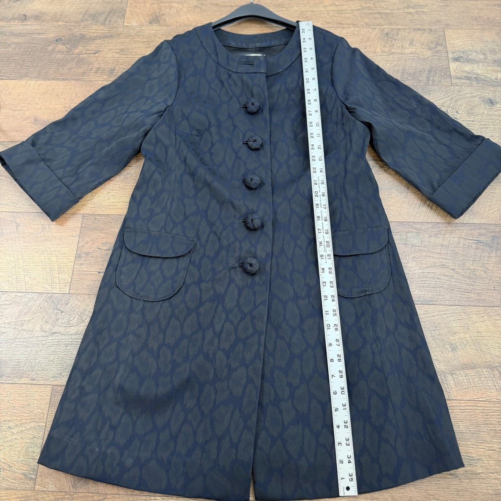ECI New York Navy‎ Jacquard Jacket Dress Size 10